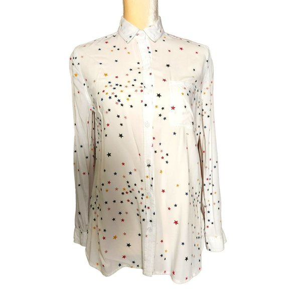 Beachlunch Lounge Caroline Stardust Button Down Blouse Women's XS/TP - Picture 1 of 15